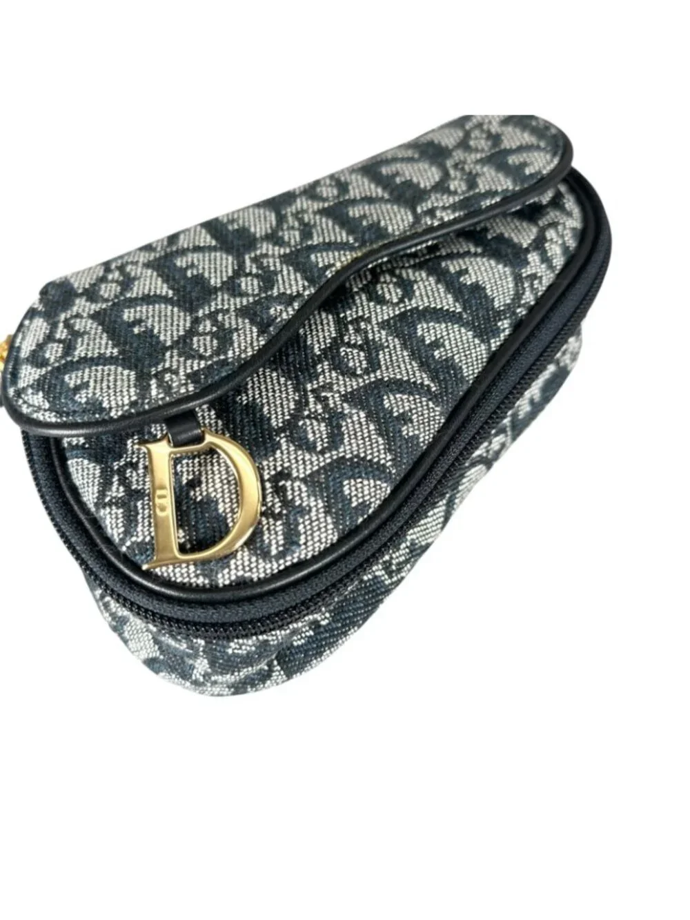 Dior Trotter Saddle Pouch Canvas Navy